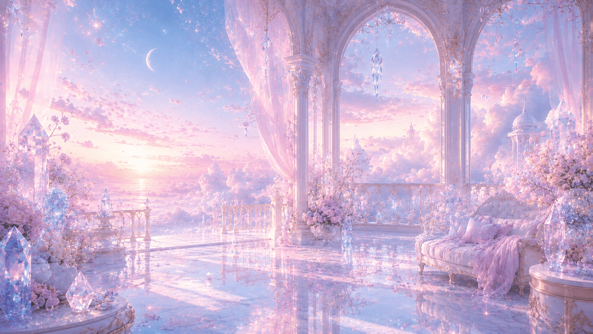 Palace in the Clouds: The Crystal Terrace wallpaper preview