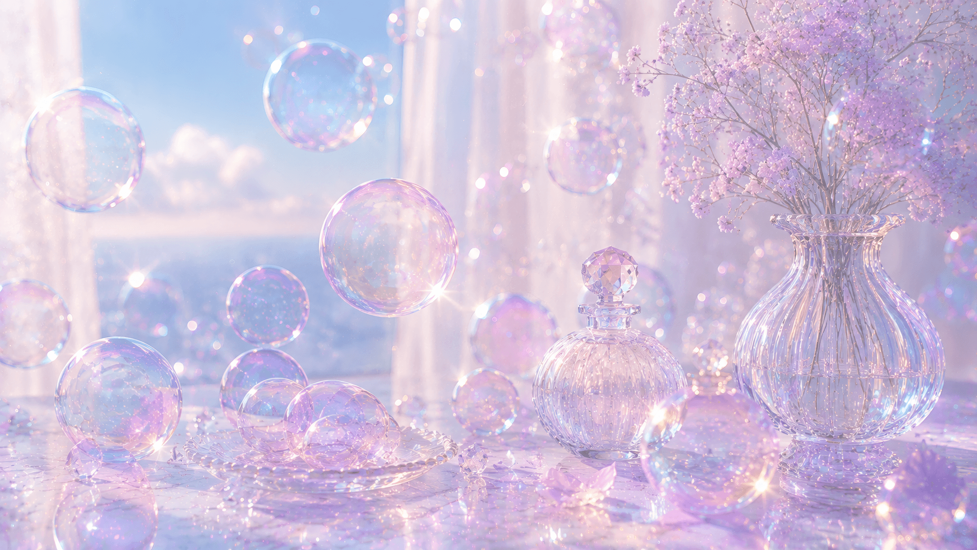 Lavender Dreams: The Iridescent Shimmer wallpaper preview