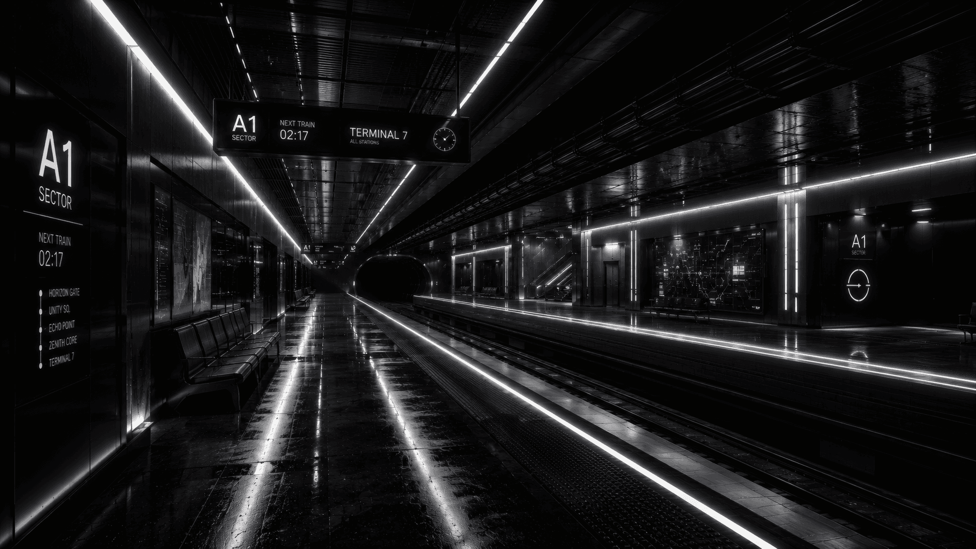 Sector A1: The Cyber Terminal wallpaper preview