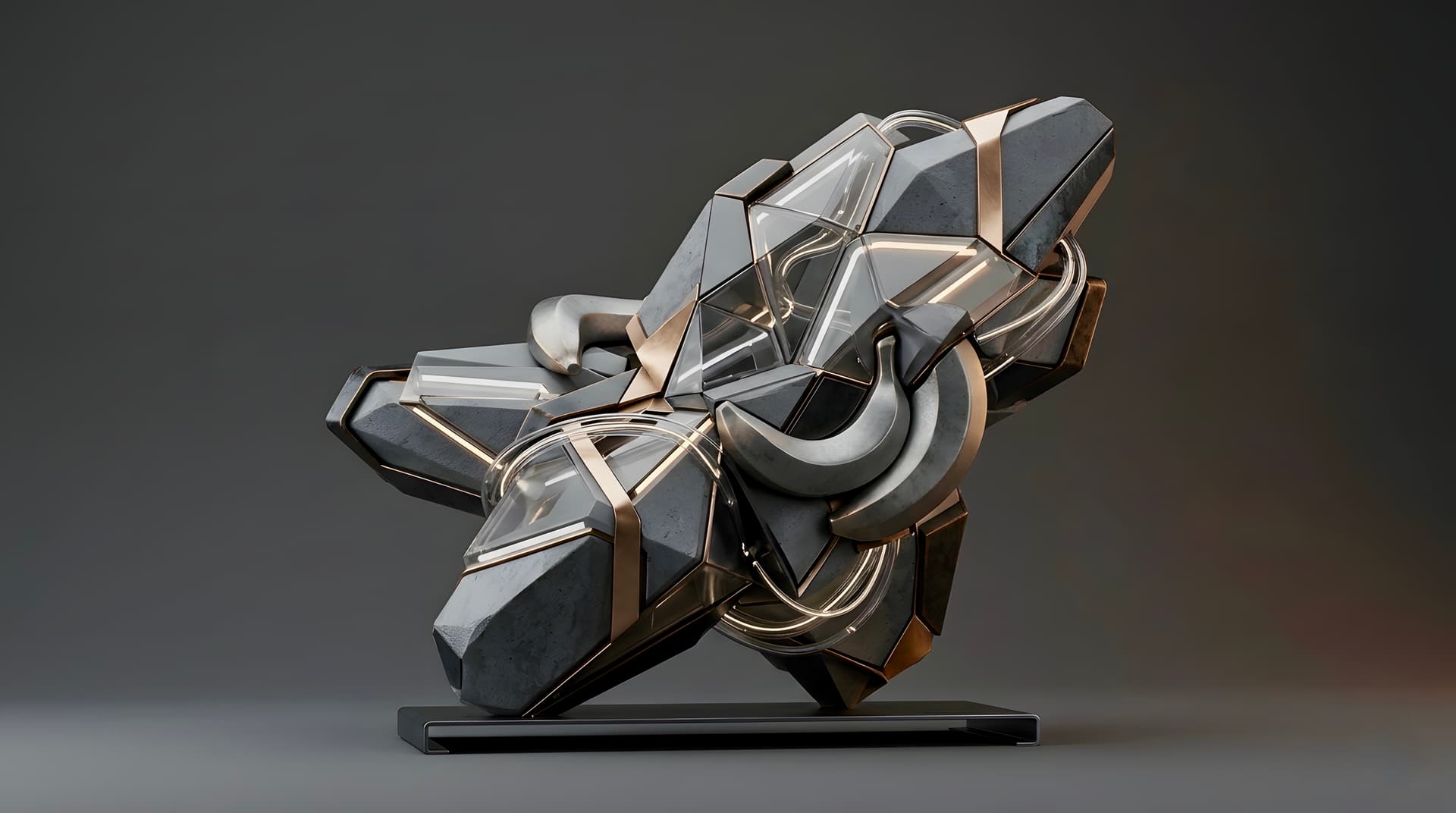 Geometric Fusion: The Cybernetic Artifact wallpaper preview