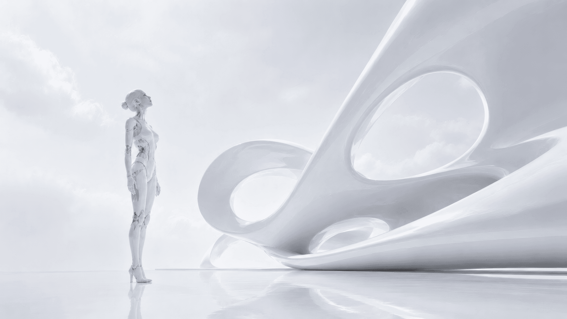 THE IMMACULATE GAZE ON THE WHITE HORIZON wallpaper preview