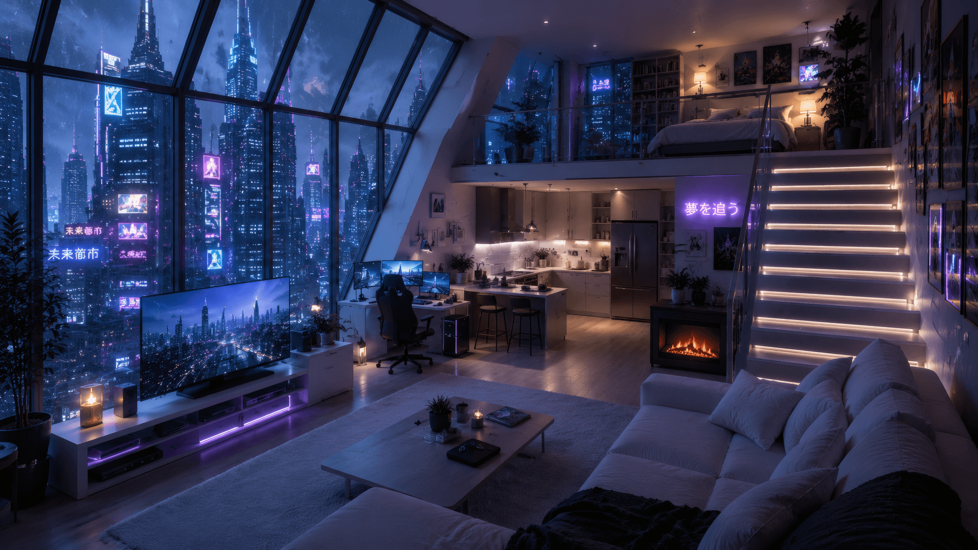 The Dreamer's Cyber-Loft wallpaper preview