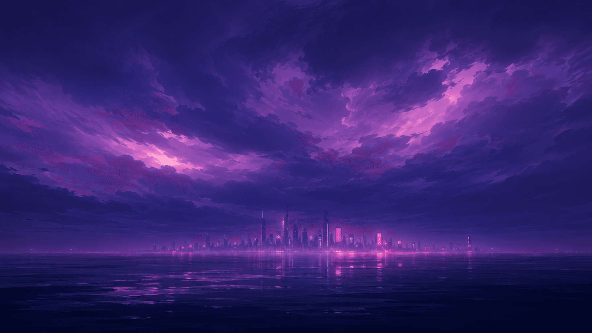 Neon Horizon wallpaper preview