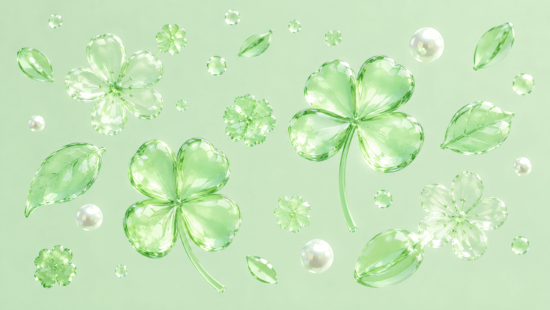Emerald Clover Reverie wallpaper preview