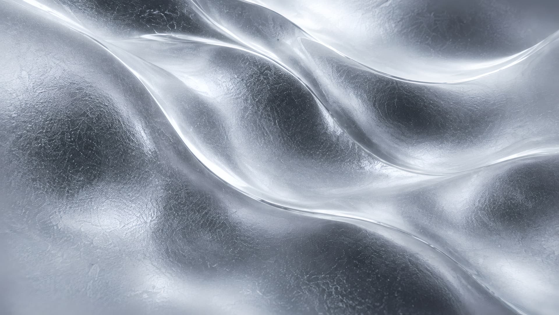 Frosted Chrome Waves wallpaper preview