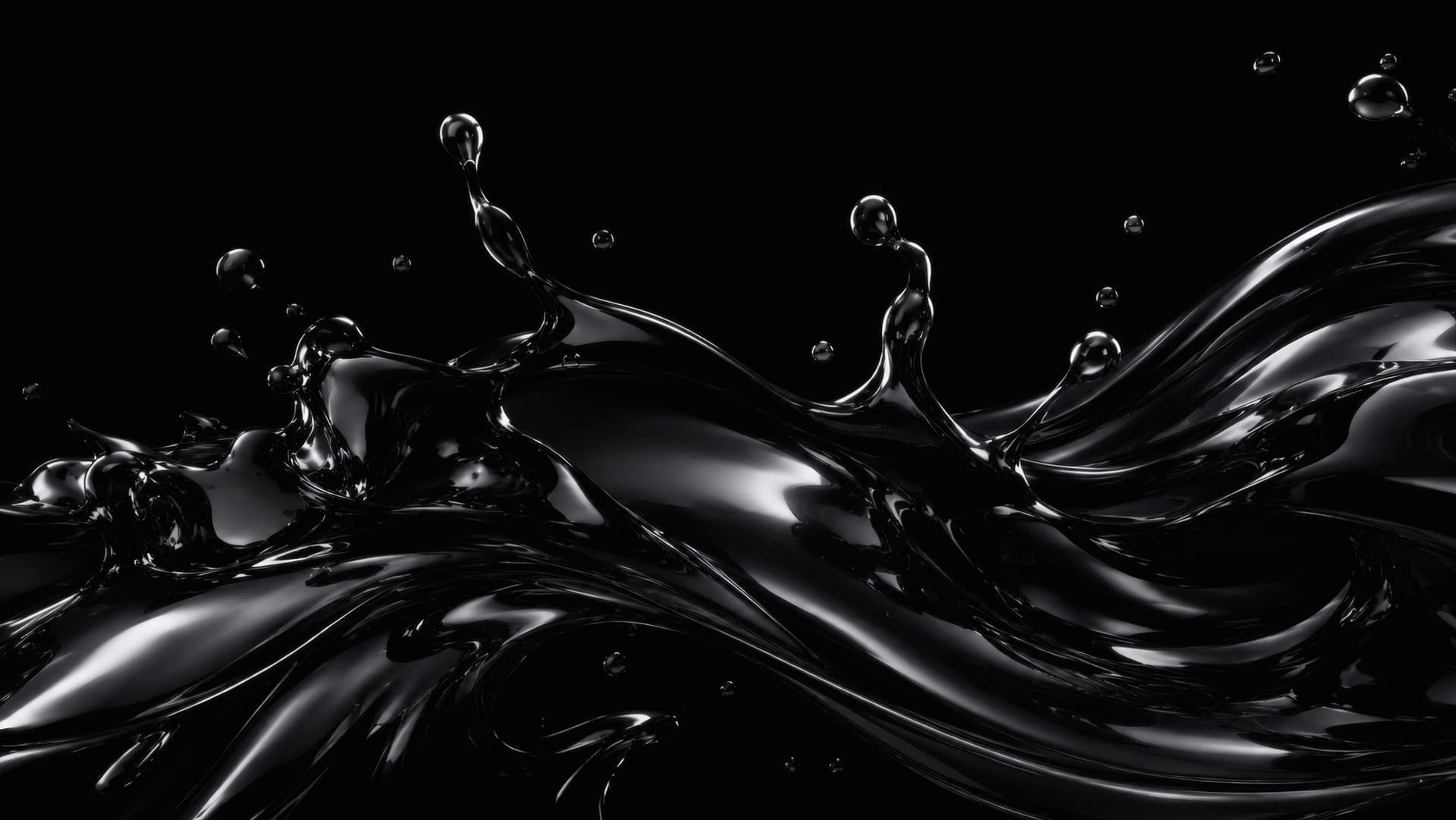Liquid Black Splash wallpaper preview