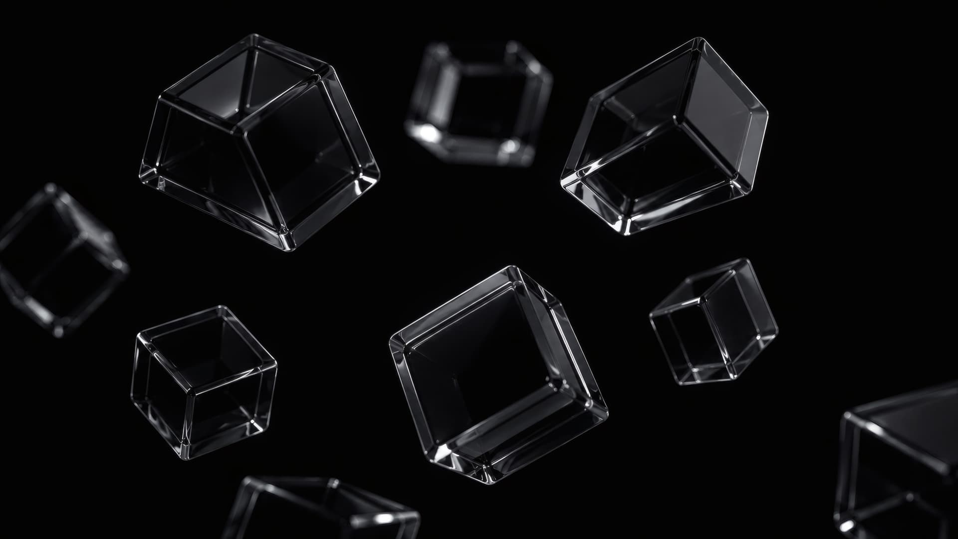 Floating Glass Cubes wallpaper preview