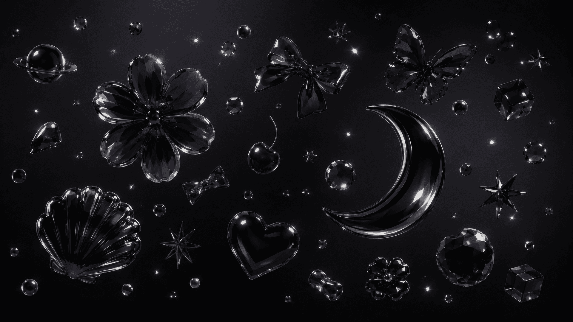 Midnight Obsidian Charms wallpaper preview