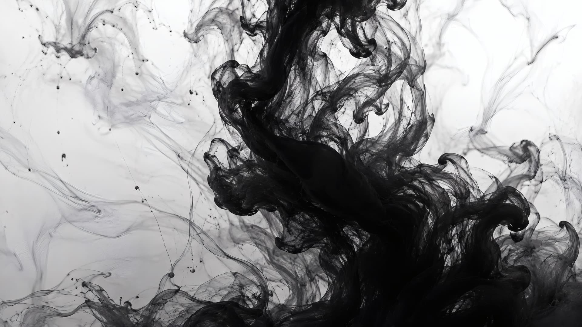 Monochrome Ink Flow wallpaper preview