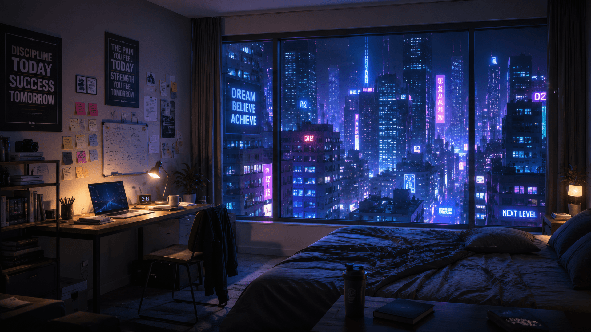 The Cyber-Creator's Room wallpaper preview