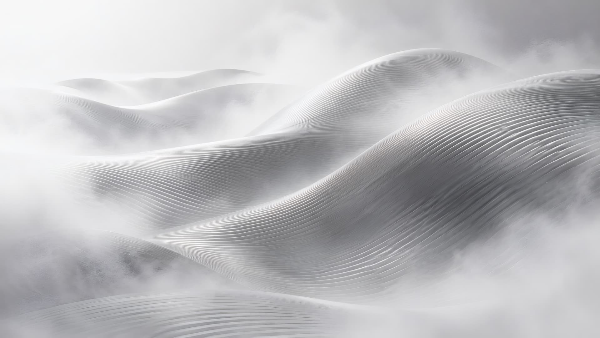 Misty White Waves wallpaper preview