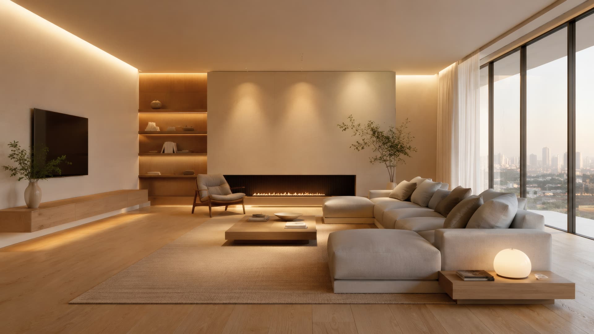 Warm Minimalist Penthouse wallpaper preview