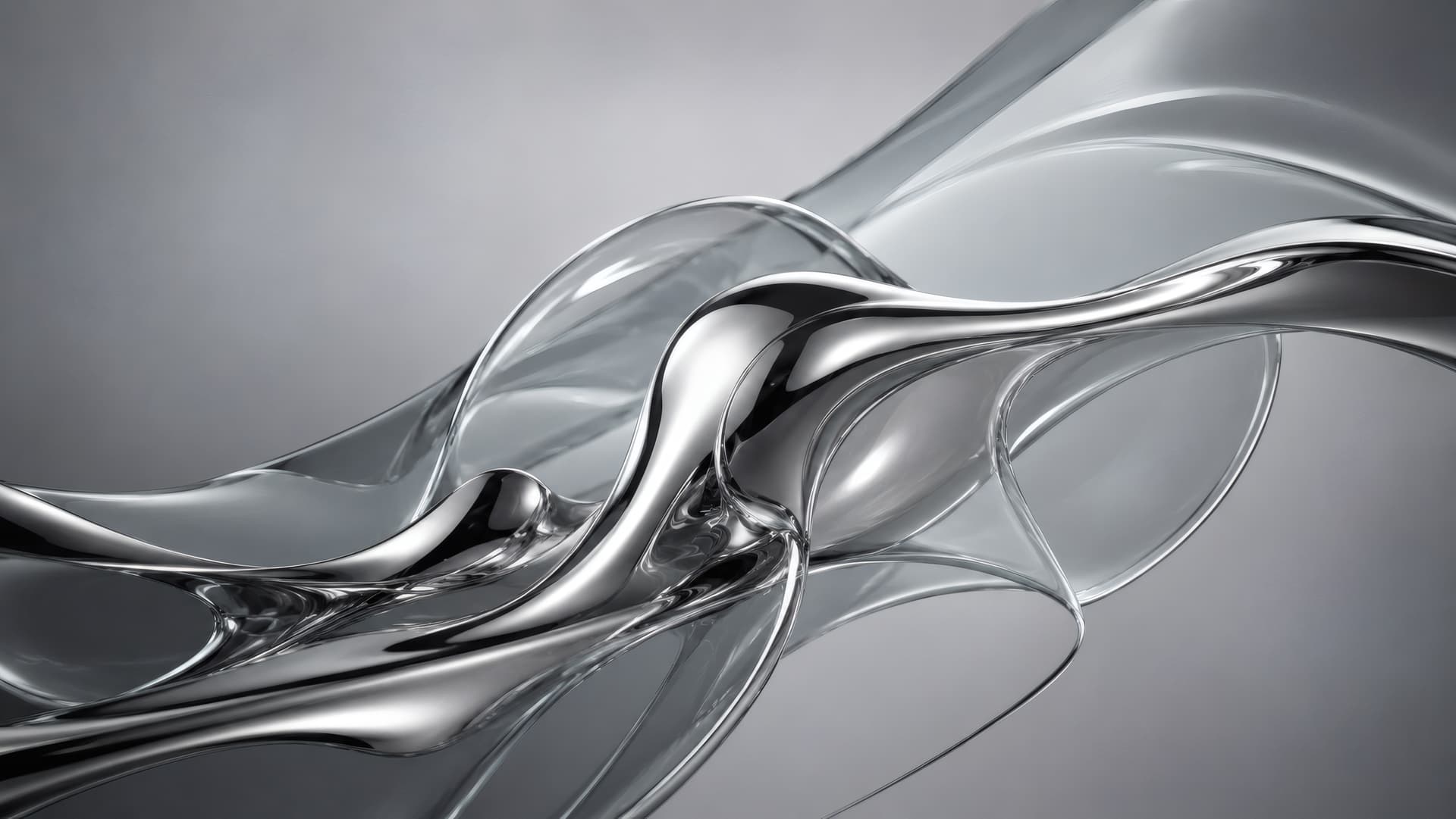 Liquid Chrome Waves wallpaper preview