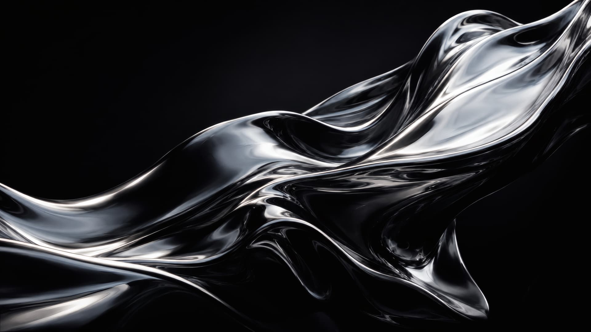 Liquid Chrome Flow wallpaper preview