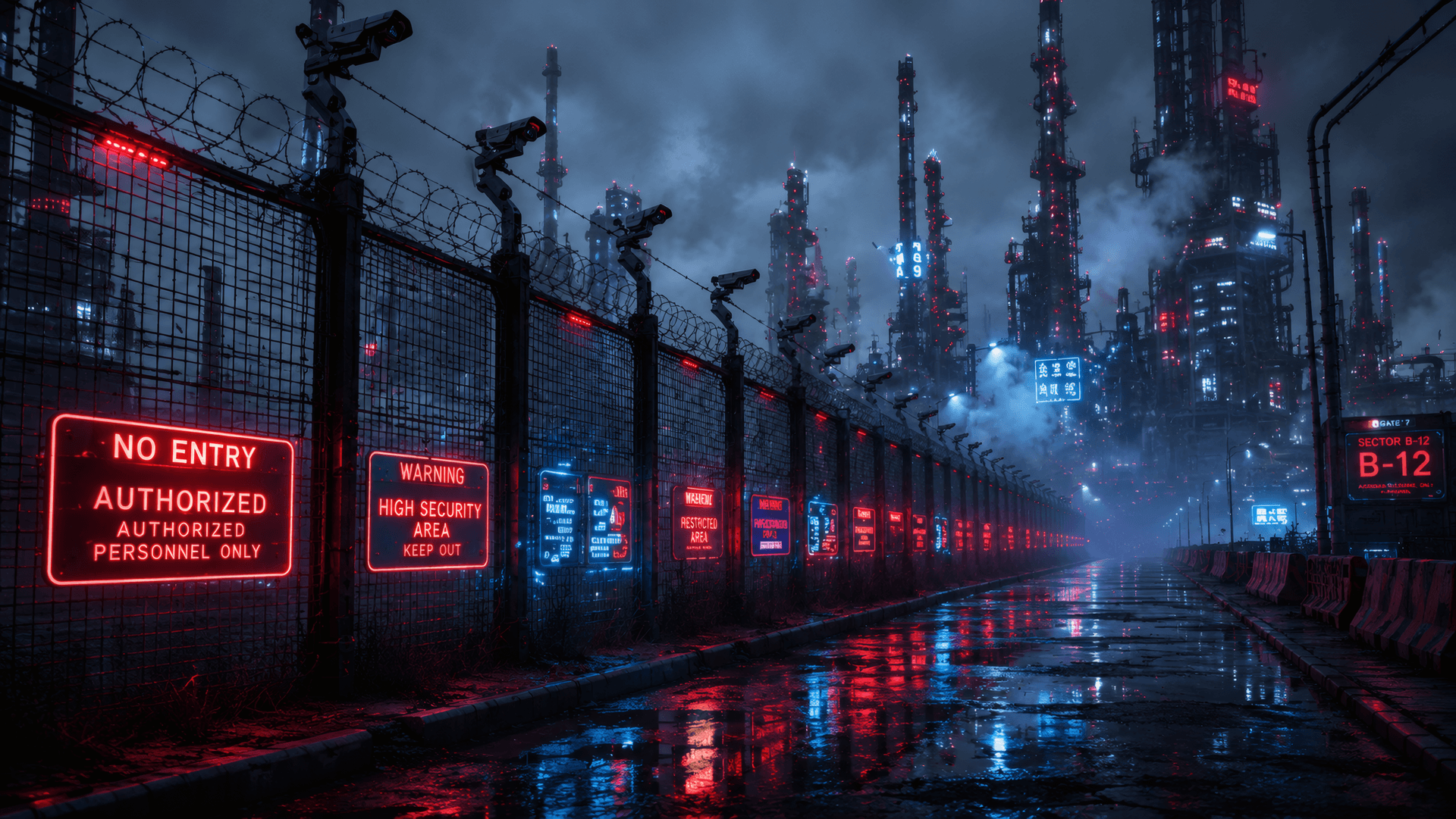 The Forbidden Cyber-Industrial Zone wallpaper preview