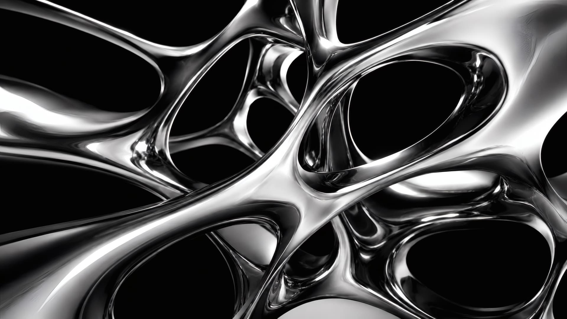 Liquid Chrome Matrix wallpaper preview