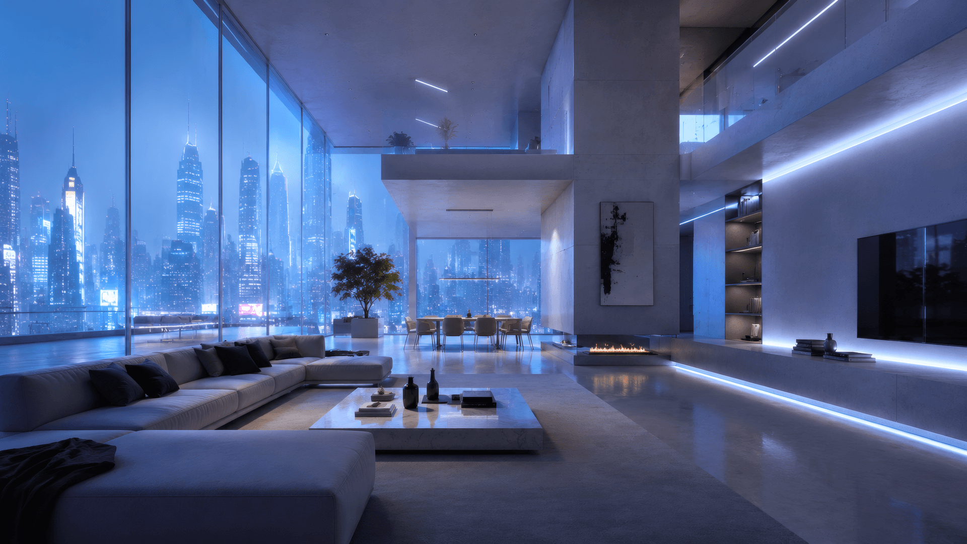 The Futuristic Luxury Penthouse wallpaper preview
