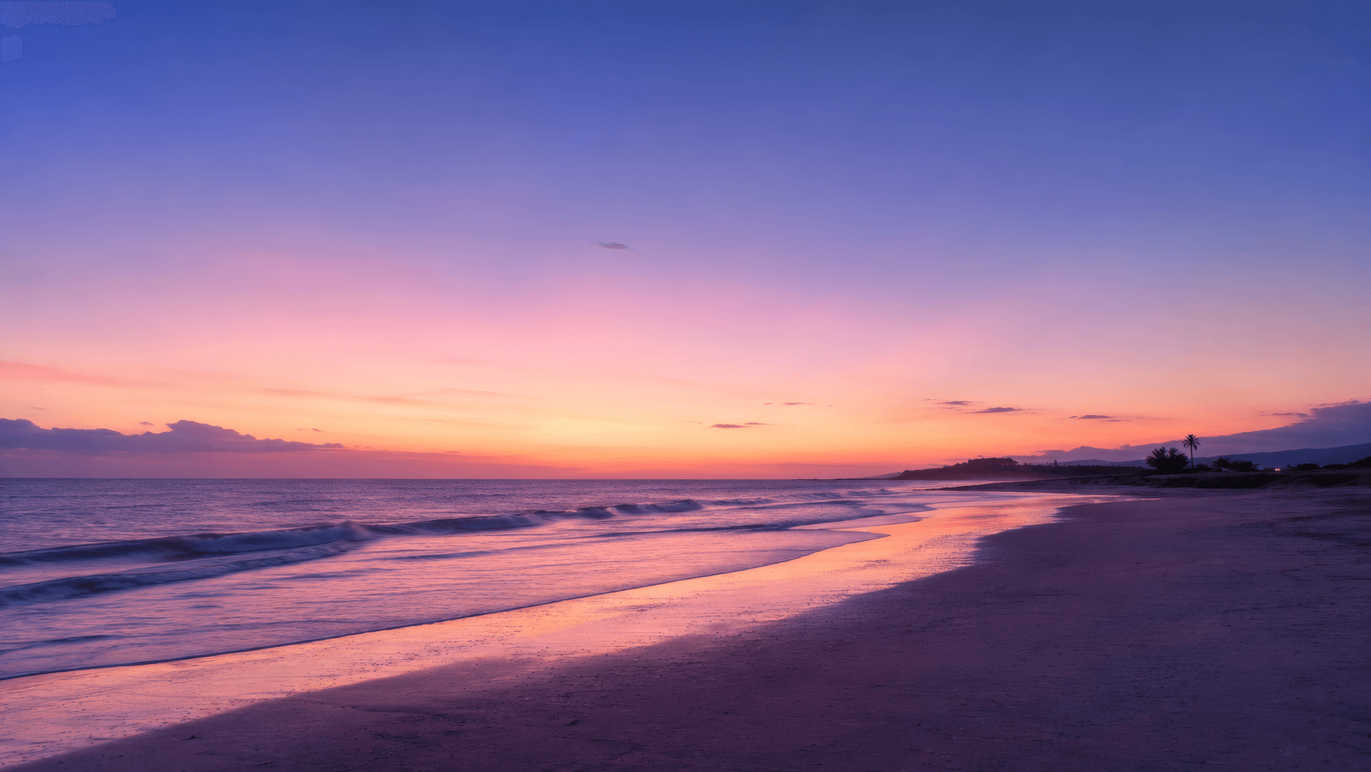 Pastel Twilight: The Whispering Shore wallpaper preview
